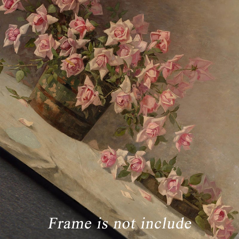 uniro Vintage Floral Wall Art, French Country Wall Decor, Retro Flower Botanical Painting, Farmhouse Wall Art Rustic Antique Canvas Prints Vintage Art Pictures for Bedroom Bathroom Decor( 8" x 10"-UNFRAMED) - Image 5