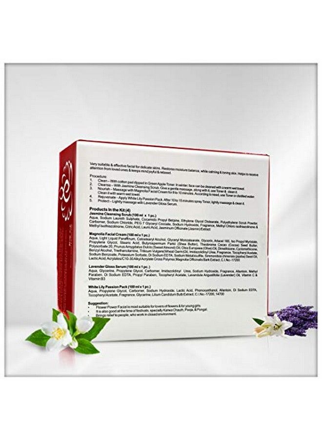 Vedicline Flower Power Facial Kit For Skin Care Improves Skin Elasticity & Texture With White Lily Lavender Jasmine Makes Skin Relaxed & Flower Fresh 400Ml - Image 5
