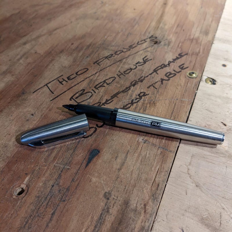 Zebra Pen PM-701 Permanent Marker, Stainless Steel Barrel, Fine Bullet Tip, Black Ink, Refillable, 1-Pack with Refill - Image 3