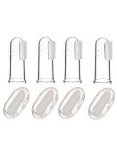 Generic 4 PCS  Silicone Fingertip Toothbrush, Baby Teeth Special Toothbrush, Children's Soft Bristle Training Toothbrush, Contains Individual Packaging Box,4 Count  - Image 1