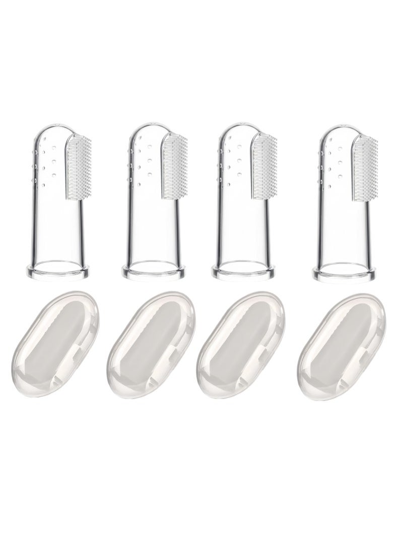 Generic - 4 PCS  Silicone Fingertip Toothbrush, Baby Teeth Special Toothbrush, Children's Soft Bristle Training Toothbrush, Contains Individual Packaging Box,4 Count - Image 1