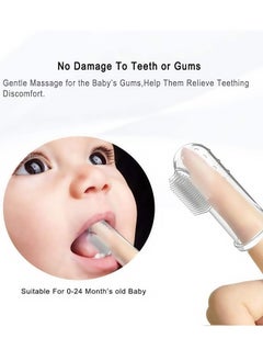 Generic 4 PCS  Silicone Fingertip Toothbrush, Baby Teeth Special Toothbrush, Children's Soft Bristle Training Toothbrush, Contains Individual Packaging Box,4 Count  - Image 3