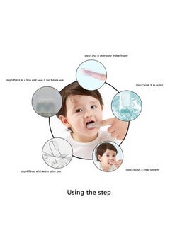 Generic 4 PCS  Silicone Fingertip Toothbrush, Baby Teeth Special Toothbrush, Children's Soft Bristle Training Toothbrush, Contains Individual Packaging Box,4 Count  - Image 4