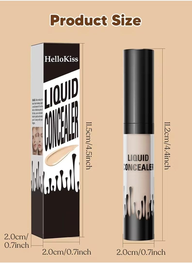 HelloKiss - Liquid Concealer Full Coverage Shaping Concealer Anti Eye Wrinkle Advanced Concealer for Face Blemishes Conceal Dark Circle Cover Acne Scars Pimples and Enlarged Pores Cream Contour 04 - Image 1