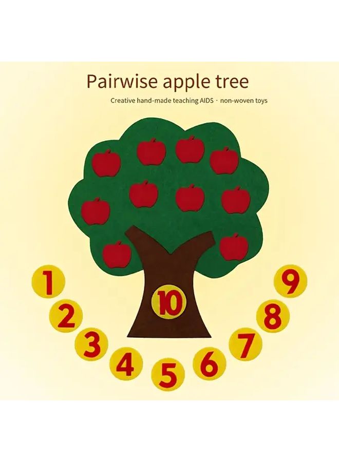 Digital Felt Tree Math Learning Toy Interactive Counting Board Game Number Matching - Image 4