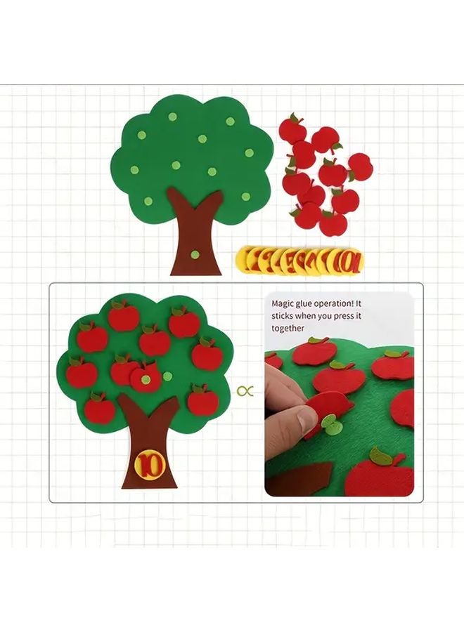 Digital Felt Tree Math Learning Toy Interactive Counting Board Game Number Matching - Image 5