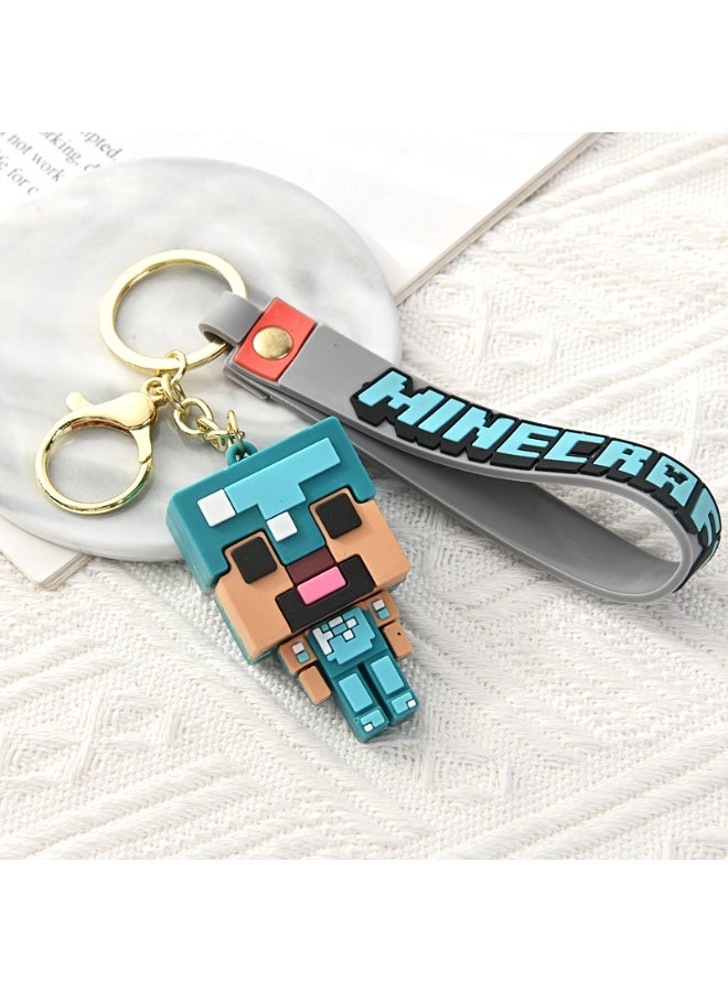 MINECRAFT My World Figurine Doll Keychain Car Pendant 4-Piece Set - Image 3