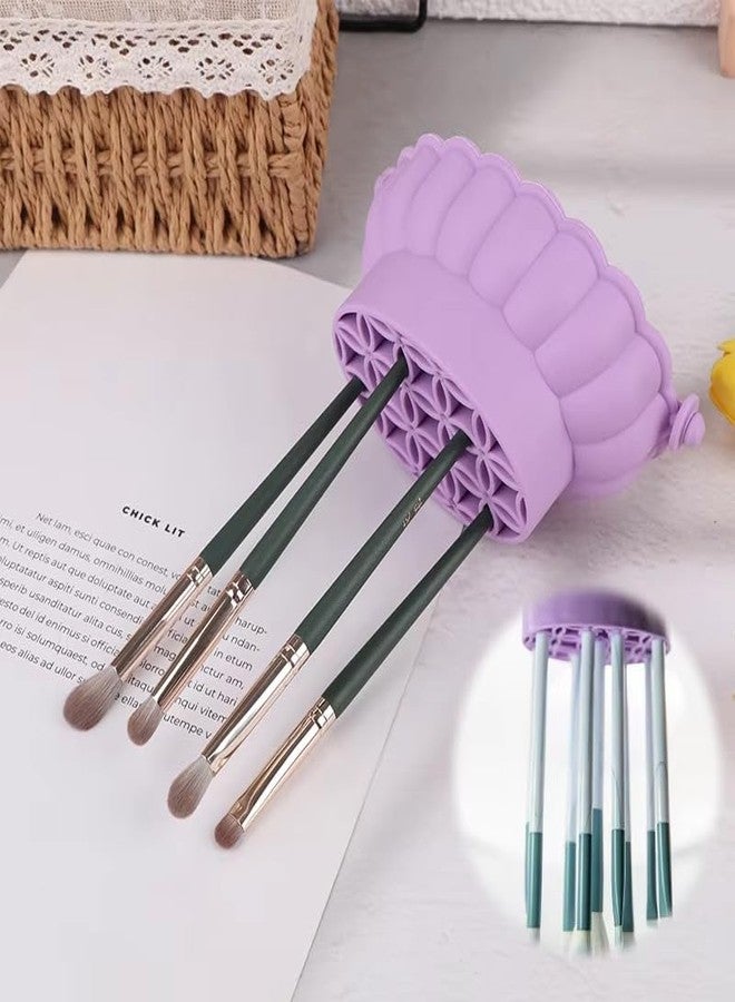 PARVY Silicone Washing Bowl Makeup Brush Cleaning Box Make-up Egg Drying Tool Set Powder Puff Washer Sponge Storage (1Pcs) (Multicolor) - Image 5