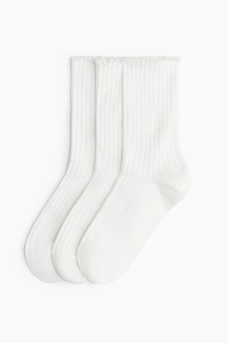 H&M 3-pack rib-knit socks