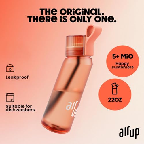 air up زجاجة ماء air up® (22 أونصة) للمدرسة، الرياضة، الصالة الرياضية | تشمل 5 كبسولات عطرية وشفاطة | زجاجة بنكهة برتقالية – مناسبة أيضًا للأطفال، الأولاد، البنات | بدون سعرات حرارية، خالية من السكر ومناسبة للمشروبات الغازية - Image 4
