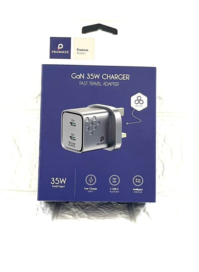 PROMASS Gan 35w Charger Fast Travel Adapter - Image 1