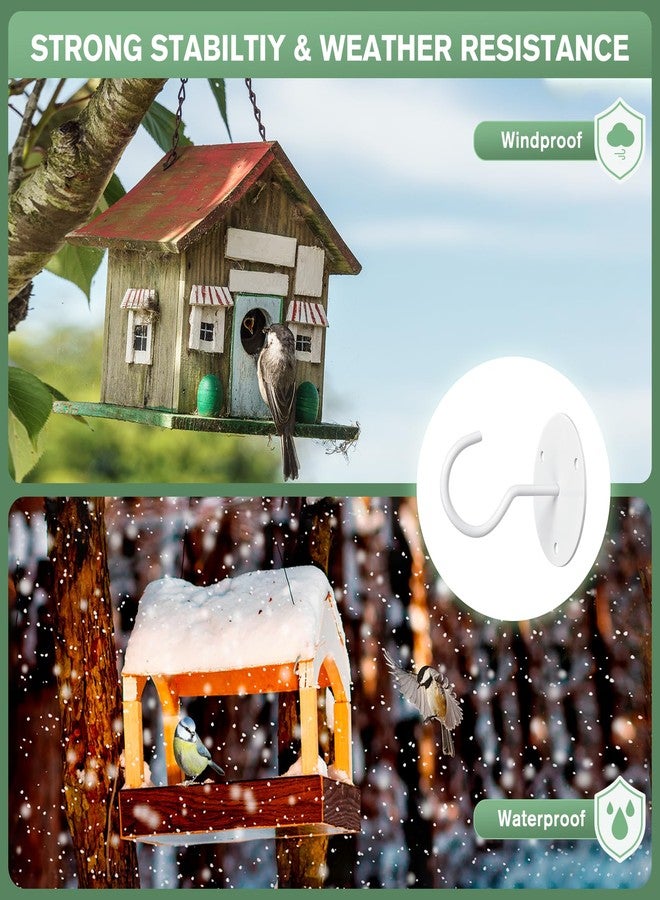 RELBRO Ceiling Hooks for Hanging Plants, White Metal Plant Hangers Wall Mount Heavy Duty Plant Brackets Hooks Outdoor Indoor for Baskets Planters Bird Feeders Wind Chimes - 2 Packs - Image 5