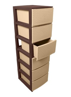 co arma Chest of 6 Drawers Multicolour 42×34×124 cm 