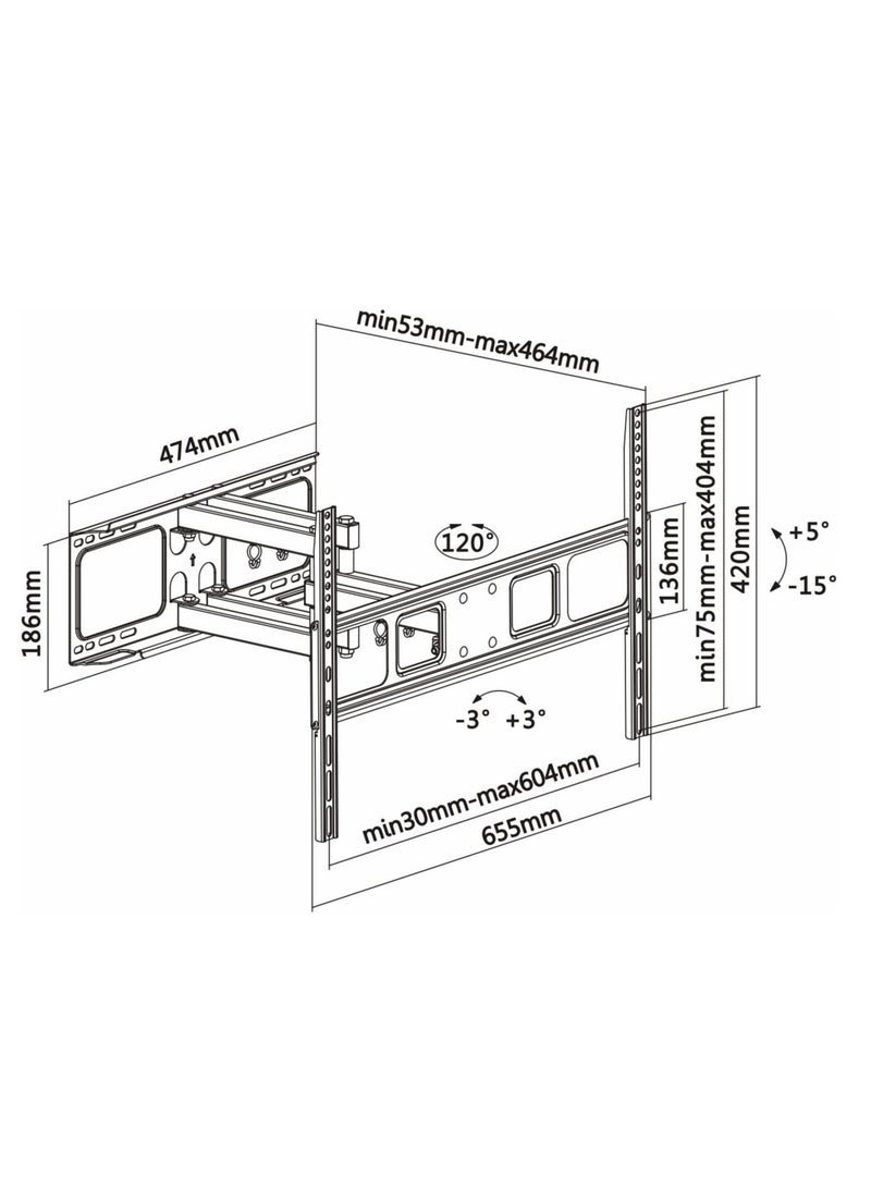 Eco Mount for Monitor/TV 37 Inches -70 Black - Image 4