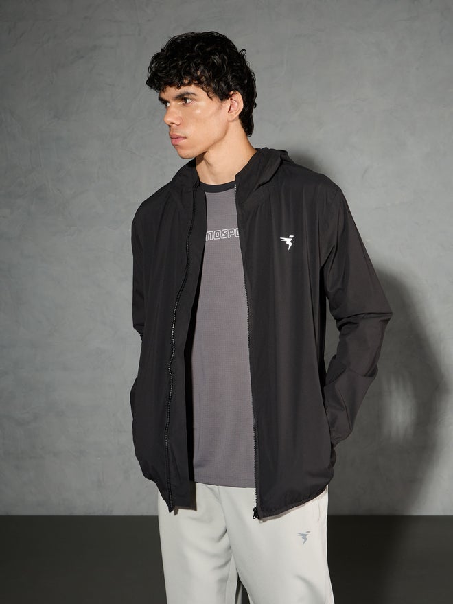 Technosport Technosport Solid Hi-Neck Long Sleeve Zipper Rain Jacket - Image 4