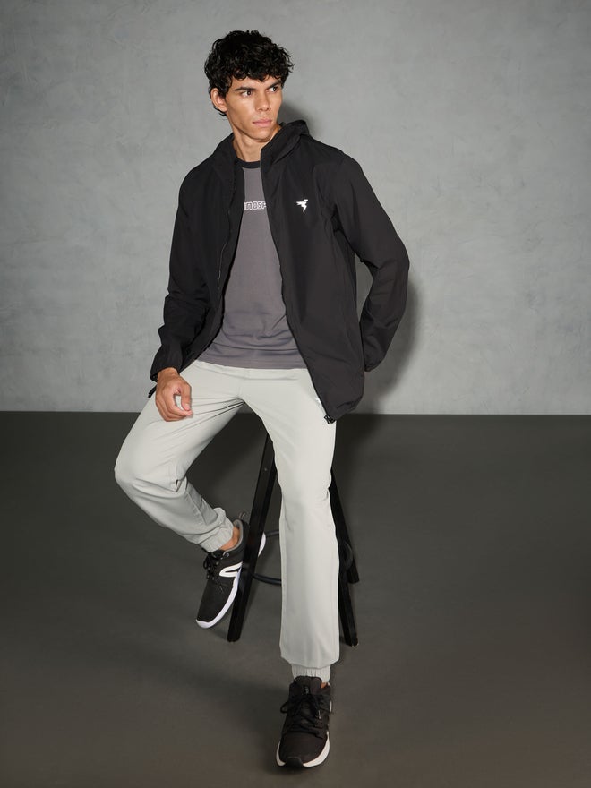 Technosport Technosport Solid Hi-Neck Long Sleeve Zipper Rain Jacket - Image 1