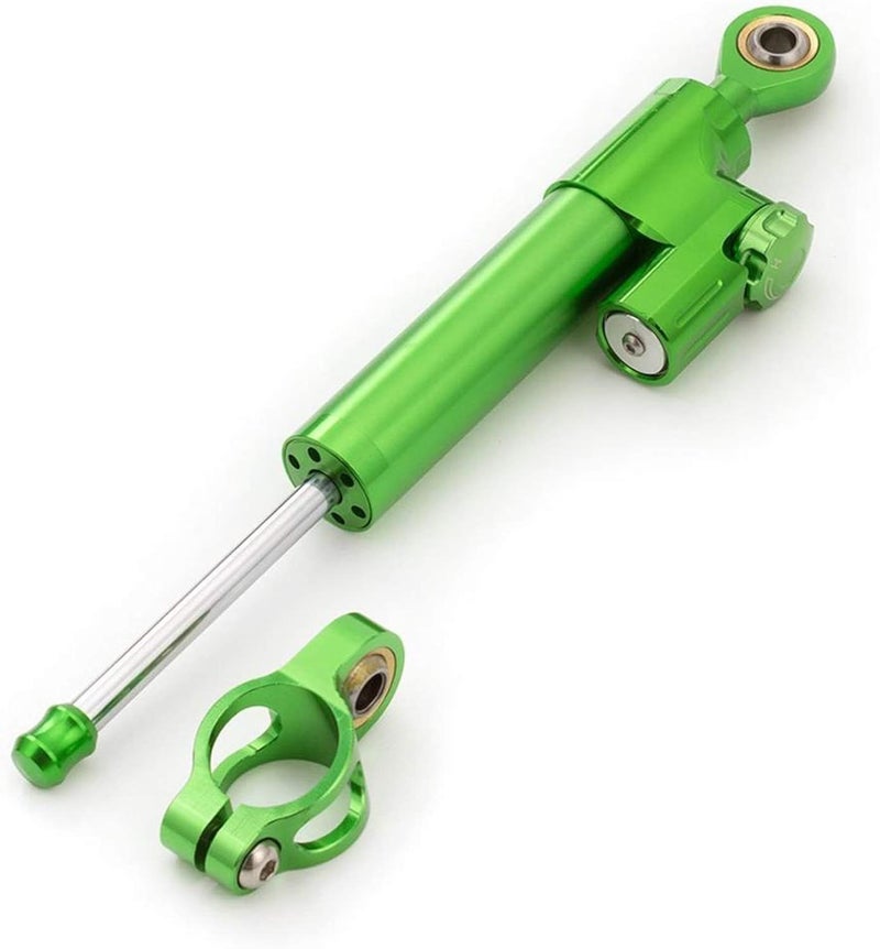 CNC Aluminum Motorcycle Steering Damper Stabilizer Mounting Kit All Green - Image 1