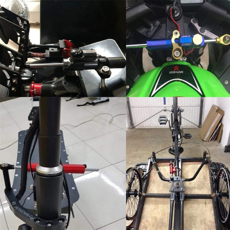CNC Aluminum Motorcycle Steering Damper Stabilizer Mounting Kit All Green - Image 4