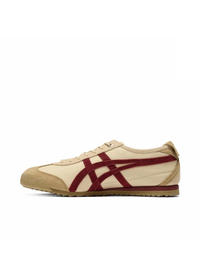 Onitsuka Tiger Mexico 66 Sd Low Top Shoes Beige/Burgundy For Women/Men/Students - Image 1