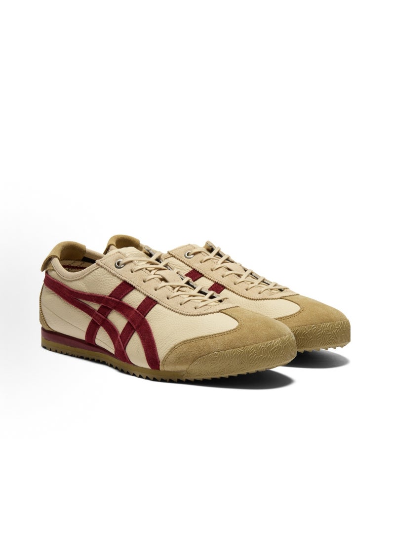 Onitsuka Tiger Mexico 66 Sd Low Top Shoes Beige/Burgundy For Women/Men/Students - Image 2