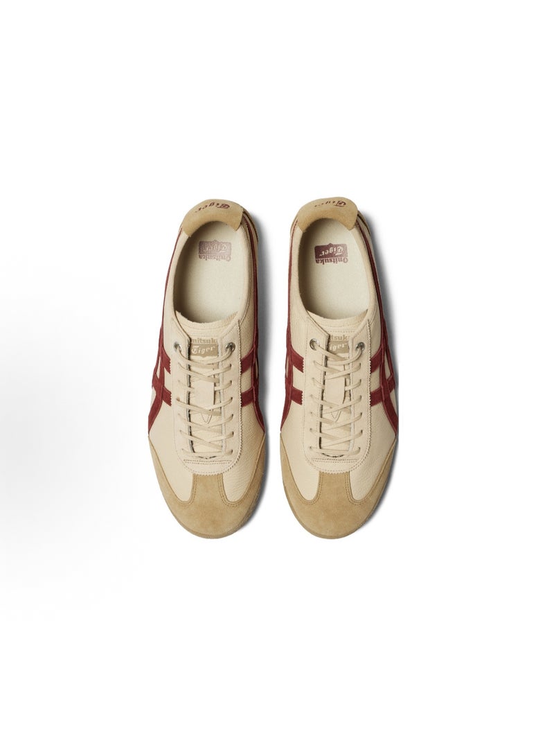Onitsuka Tiger Mexico 66 Sd Low Top Shoes Beige/Burgundy For Women/Men/Students - Image 4