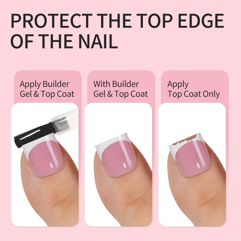 Vansiho 150 pcs French Tip Toe Nail Tips Press on, Pink White French Tips Toenail Press on Square for Women, Soft Gel Fake Toe Nails, Acrylic Nails Soak off Toe Nail Home DIY 15 Sizes - Image 4