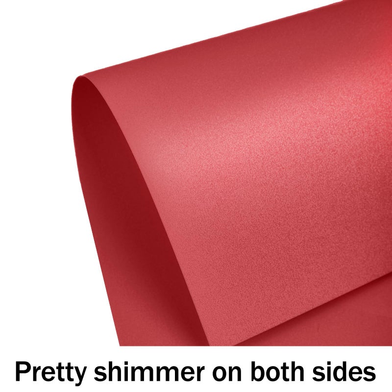 Goefun Red Shimmer Cardstock 8.5 x 11 Paper, Goefun 24 Sheets 80lb Red Card Stock Printer Paper for Christmas, Invitations, Certificates, Valentines Day, Card Making - Image 3