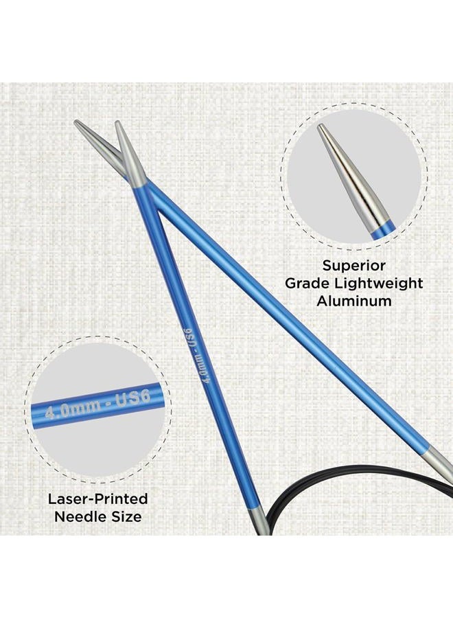 KnitPro Zing Fixed Circular Needles 24" (60cm) | Size 4.00mm - Image 2