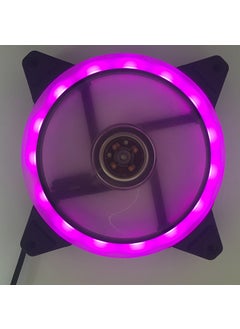 Generic Aurora Eclipse 16LED 12025 Dual Ring PC Case FanDouble Ring Pink Double Ring Pink 