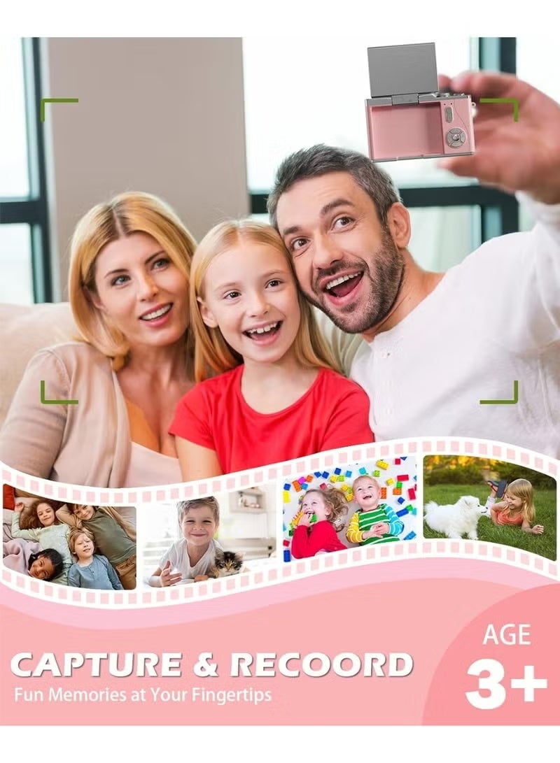زونبون كاميرا رقمية ببطاقة ذاكرة 64 جيجابايت 4k CCD زووم رقمي كاميرات رقمية للطلاب 48 ميجابكسل كاميرا تصوير رقمية محمولة شاشة قابلة للقلب 180 درجة كاميرا سيلفي، كاميرا جيب محمولة - Image 5