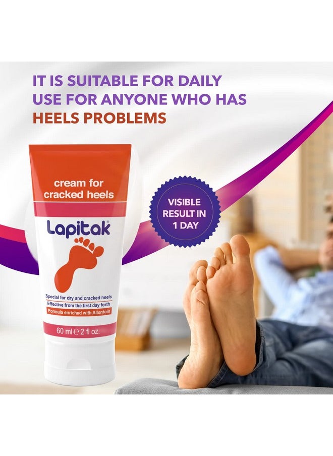lapitak - Cracked Heel Treatment Foot Cream Dry Feet Lotion For Extremely Dry Skin Foot Scrubber Dead Skin Remover Athletes Foot Treatment Fast Cracked Heel Repair Healthy Feet Sensitive Skin 2 Oz. - Image 1