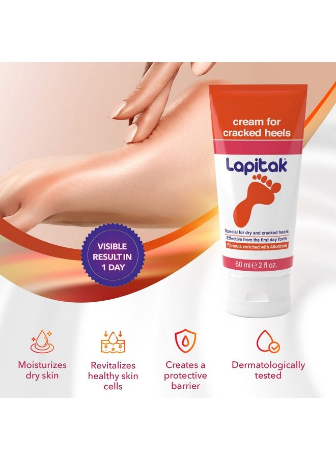 lapitak - Cracked Heel Treatment Foot Cream Dry Feet Lotion For Extremely Dry Skin Foot Scrubber Dead Skin Remover Athletes Foot Treatment Fast Cracked Heel Repair Healthy Feet Sensitive Skin 2 Oz. - Image 1