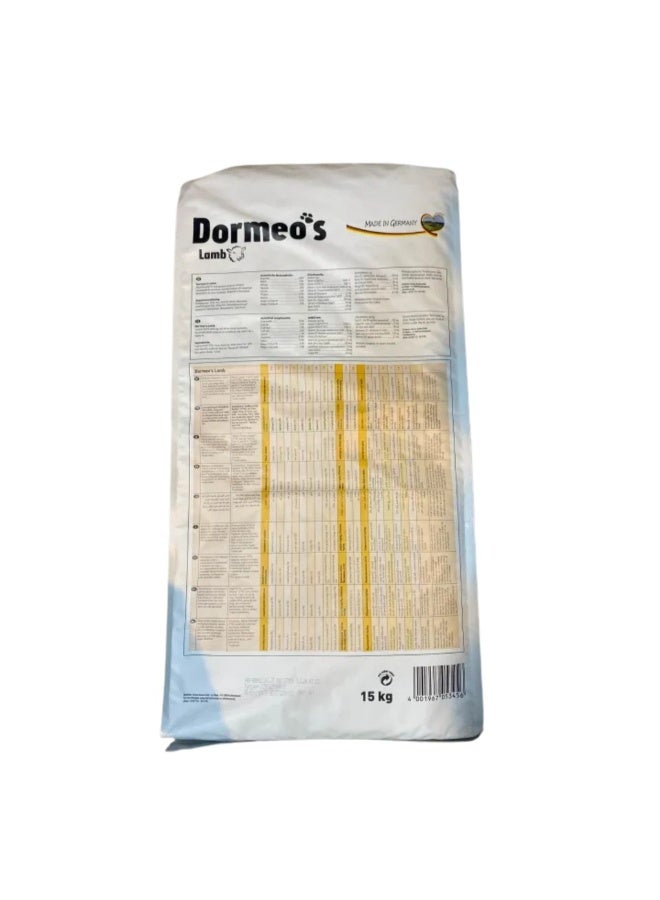 Dormeo's Dormeos Lamb Dry Dog Food – Complete Nutrition for Adult Dogs, 15kg - Image 2