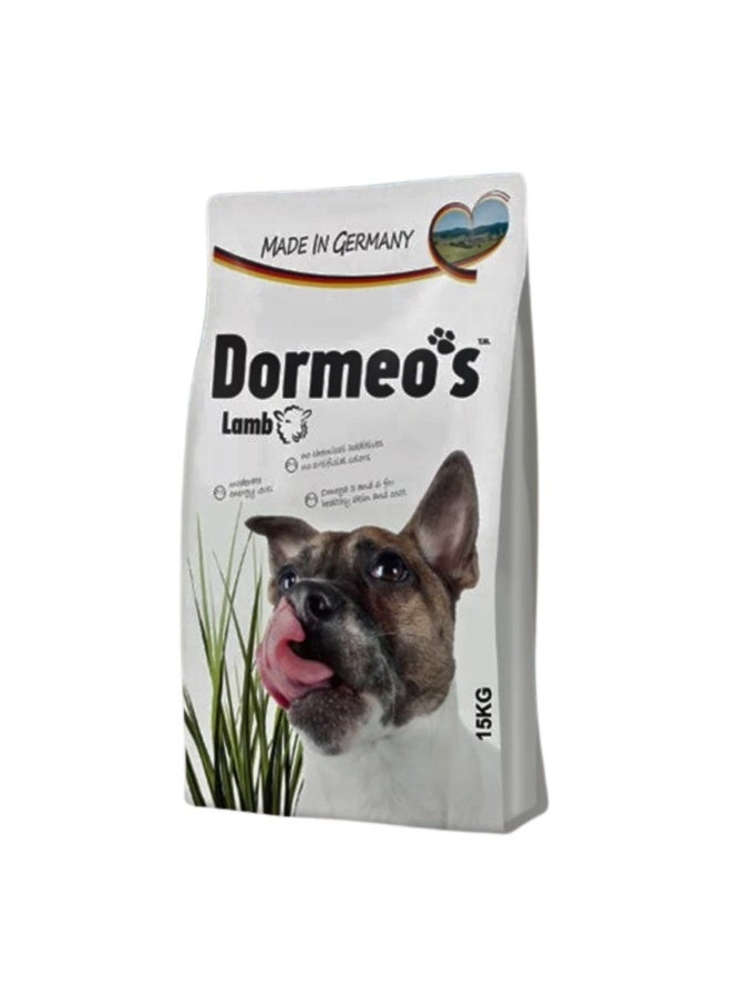 Dormeo's Dormeos Lamb Dry Dog Food – Complete Nutrition for Adult Dogs, 15kg - Image 1