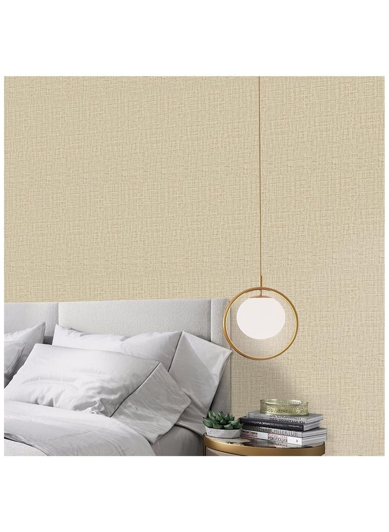 Anna Waterproof Moisture-Proof Linen Fabric Self-Adhesive Wallpaper for Home and Hotel Bathrooms  - Image 5