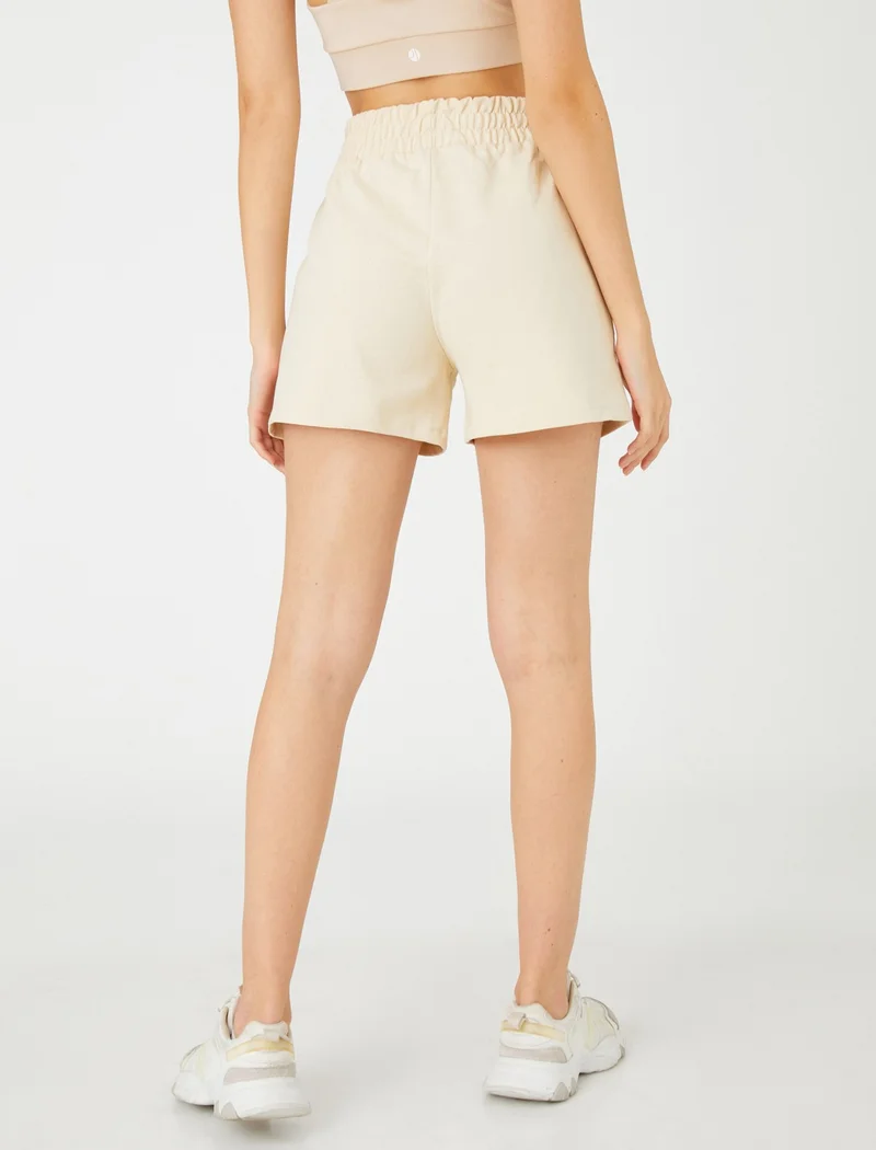 كوتون Sports Shorts Cotton Elastic Waist Pocket