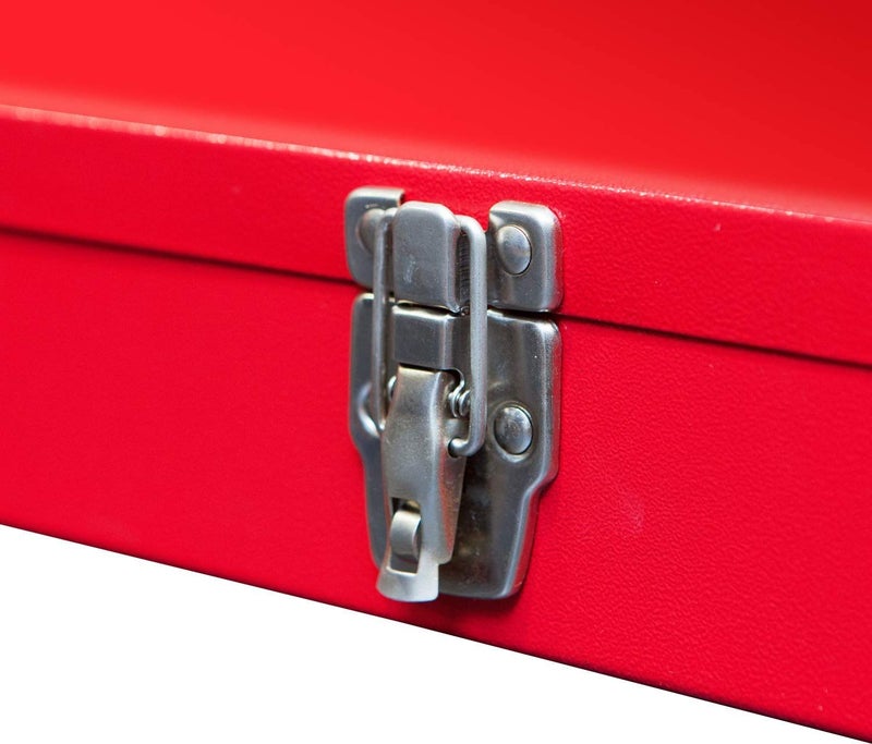 BIG RED TB101 Torin 19" Hip Roof Style Portable Steel Tool Box with Metal Latch Closure and Removable Storage Tray, Red, 19.1" x 6.1" x 6.5" - Image 5
