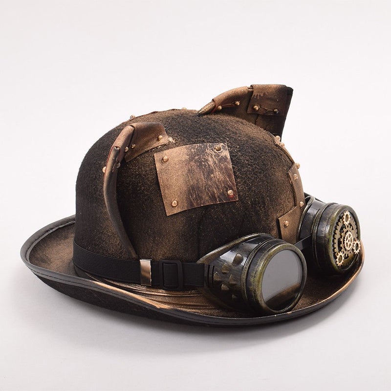 GRACEART Unisex Steampunk Top Hats with Goggles for Women Men - Image 5