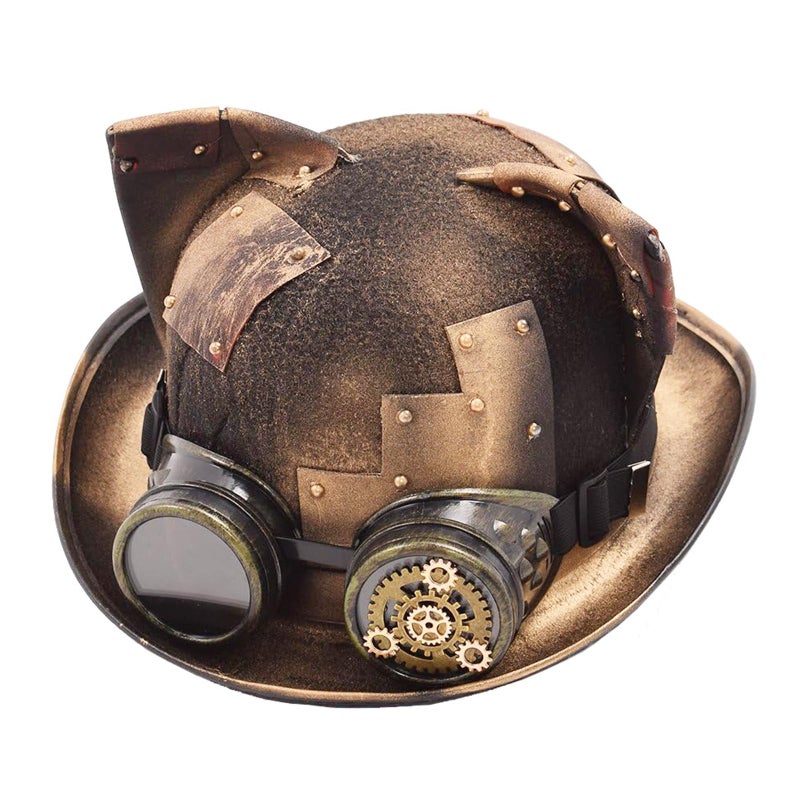 GRACEART Unisex Steampunk Top Hats with Goggles for Women Men - Image 1