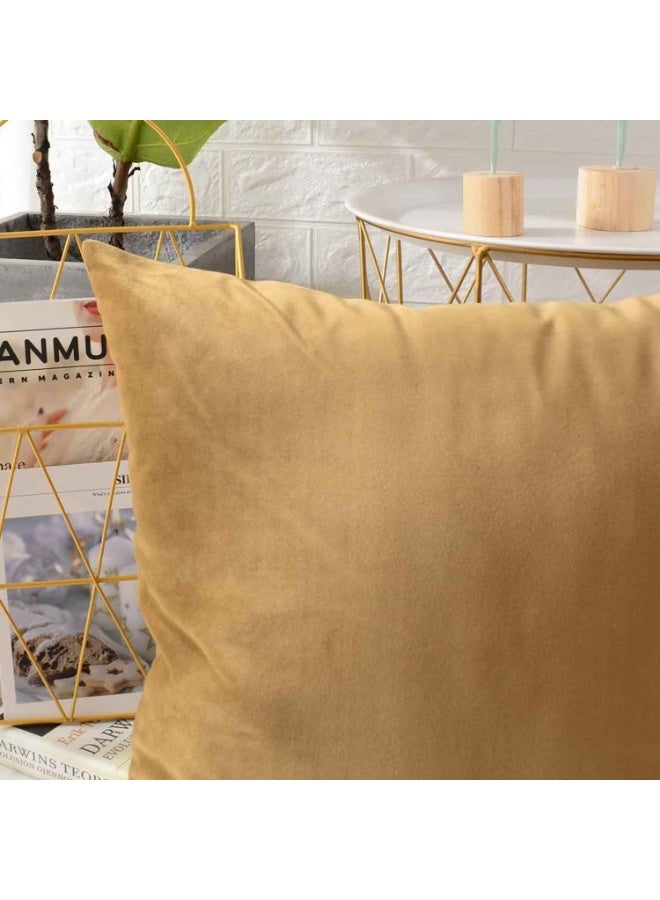 2pcs,Throw Pillow Cover,Velvet Soft Decorative Square Throw Pillow Cover Cushion Covers Pillow case, Home Decor Decorations for Sofa Couch Bed Chair 18x18 Inch/45x45 cm - Image 4