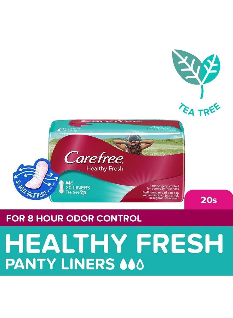 Carefree Healthy Fresh Tea Tree Panty Liners 20 Liners - Image 2