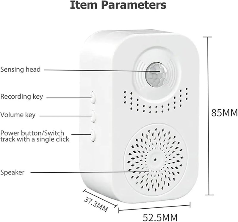 Smart Home Infrared Sensor Voice Recorder Anti Theft Welcome Greeting Dry Battery - Image 4