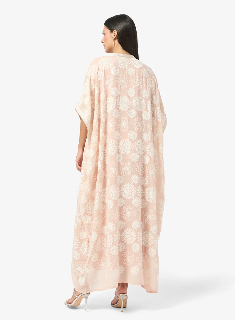 Khizana Printed Abaya With Inner Dress