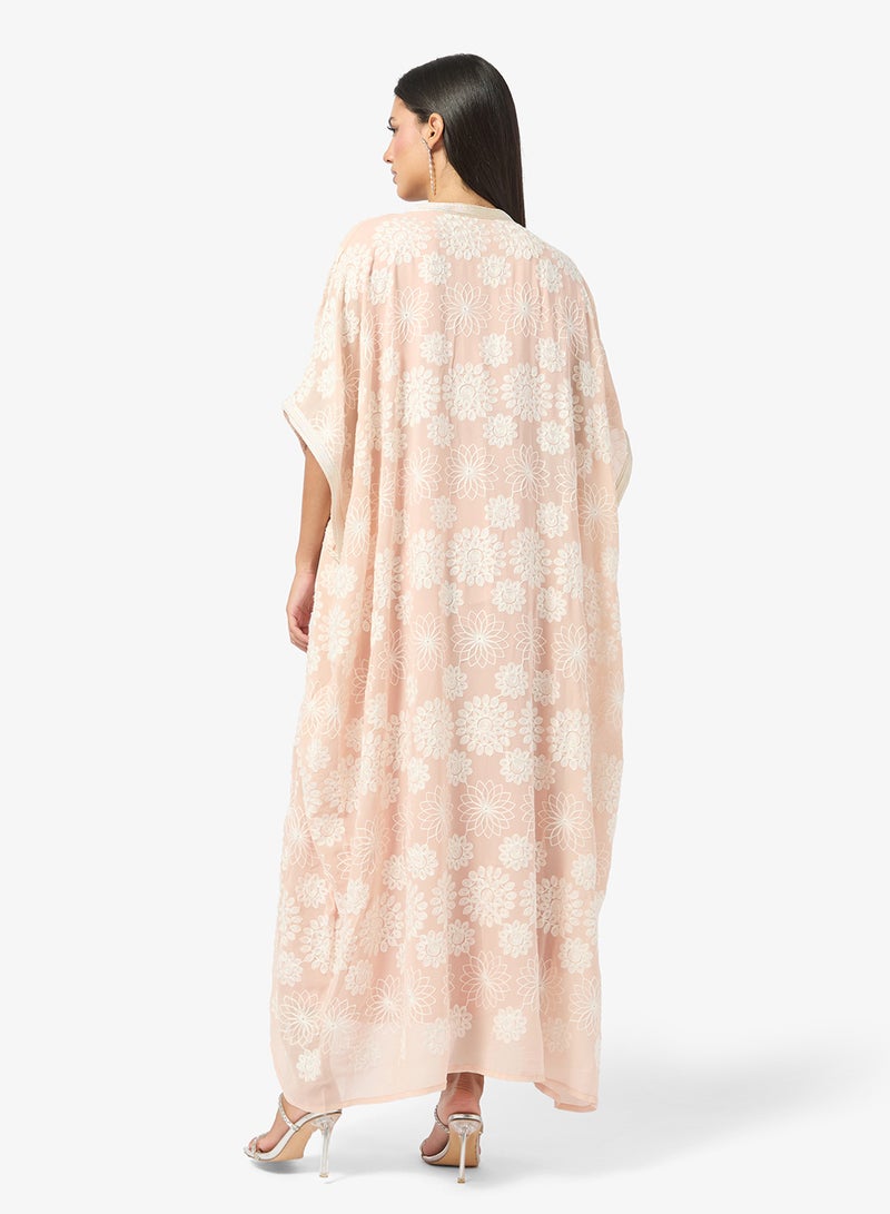 Khizana Printed Abaya With Inner Dress - Image 2
