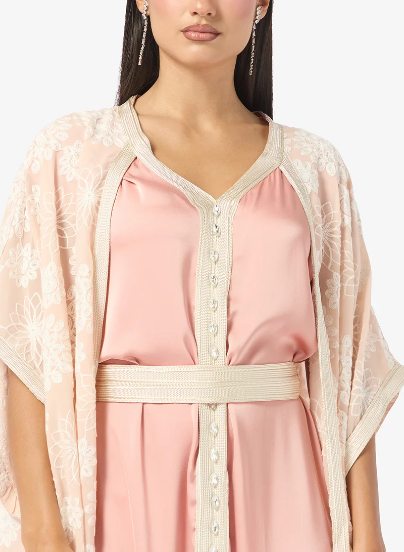 Khizana  Printed Abaya With Inner Dress for Women | Best Price UAE