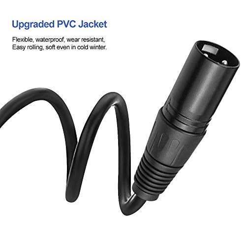 WorldLite 3.2ft DMX Cable, 10PCS 1 Meter DMX Signal Cables Signal Wires, 3-Pin XLR Male to Female Stage Light Signal Cable with Metal connectors, Connection for DMX512 Stage & DJ Lighting fixtures - Image 5