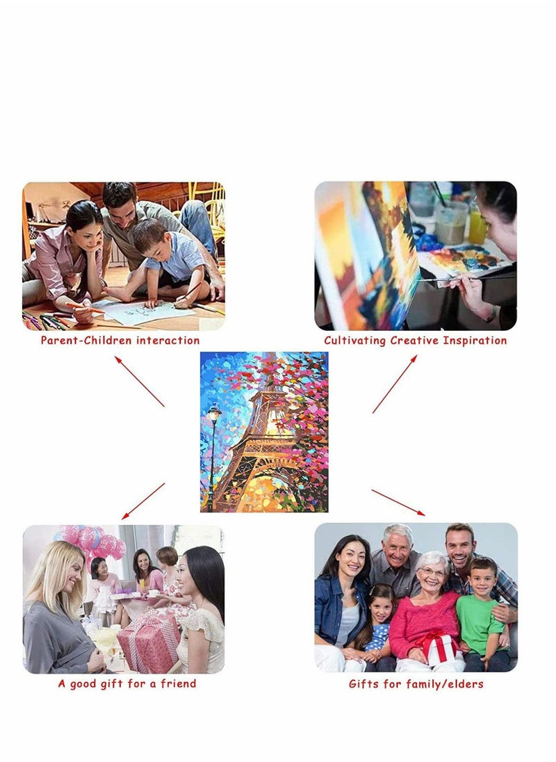 KASTWAVE - DIY Paint by Numbers, Canvas Oil Painting Kit for Kids & Adults Drawing Paintwork Acrylic DIY Oil Painting for Adults Kids Painting by Number Kit Kids & Adults & Beginner - Image 1