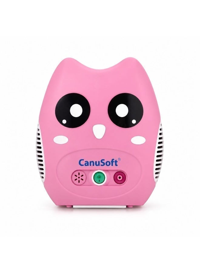 CanuSoft Compressor Nebulizer for Kids & Adults Portable Cute Owl Design Pink CCN69026 - Image 1