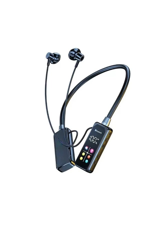 Bluetooth 5.4 Earphones with HD Screen Wireless Headsets Neckband Headphones - Image 1