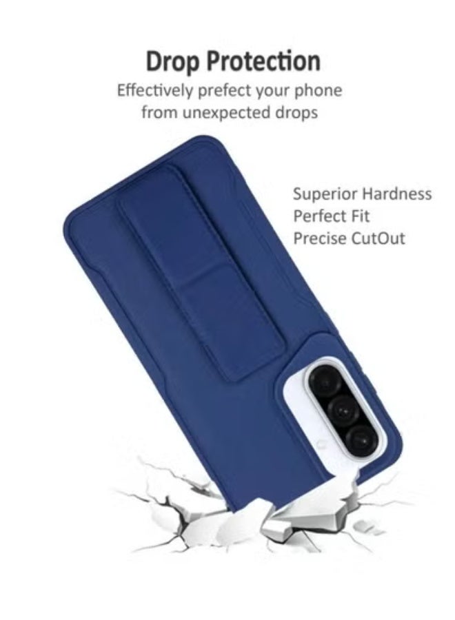 JAJEEK Case Cover For Samsung Galaxy A36 – 3 in 1 Magnetic Hand Grip Shockproof Protective Back Cover with Ring Holder Kickstand | Anti-Slip Slim Design for Everyday Protection – Blue - Image 2